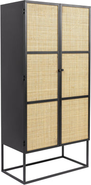 Schrank Hochkommode GUUJI HIGH 2DO mit Rattantüren von ZUIVER