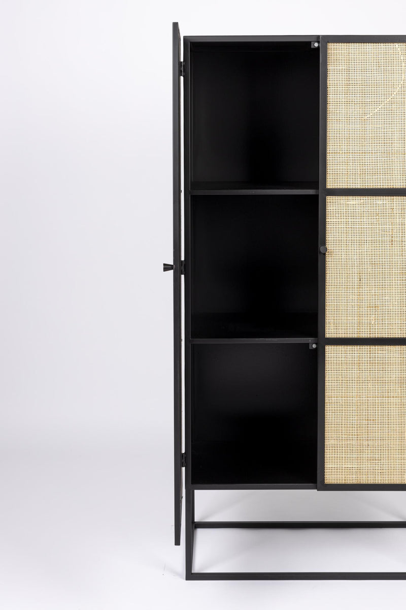 Schrank Hochkommode GUUJI HIGH 2DO mit Rattantüren von ZUIVER