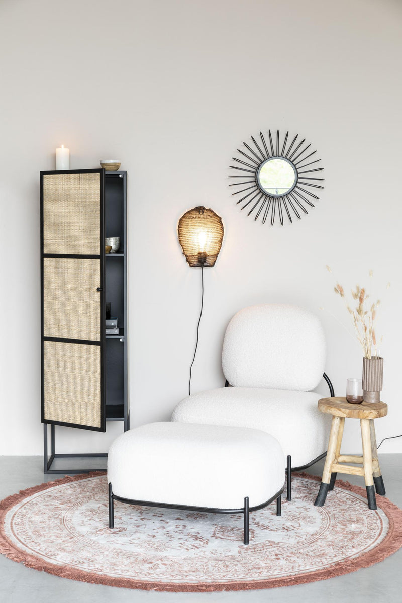 Schrank Hochkommode GUUJI HIGH 1DO mit Rattantüre von ZUIVER