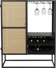 Weinschrank Weinregal GUUJI LOW mit Rattantüre