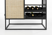 Weinschrank Weinregal GUUJI LOW mit Rattantüre
