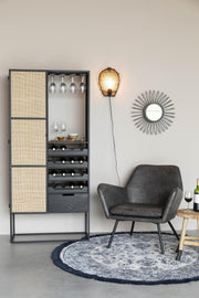 Weinschrank Weinregal GUUJI HIGH mit Rattantüre