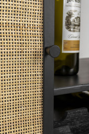 Weinschrank Weinregal GUUJI HIGH mit Rattantüre