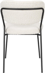 Stuhl Esszimmerstuhl Polsterstuhl JOLIEN BLACK BOUCLÉ WHITE