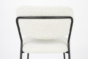 Stuhl Esszimmerstuhl Polsterstuhl JOLIEN BLACK BOUCLÉ WHITE