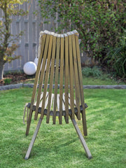 Faltbarer Gartensessel Relaxsessel FALUN Aschgrau mit Kopfkissen