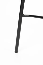 Hocker Tresenhocker JOLIEN BLACK BOUCLÉ WHITE