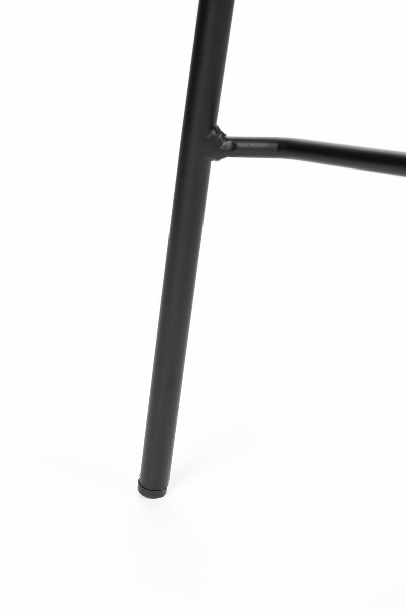 Hocker Tresenhocker JOLIEN BLACK BOUCLÉ WHITE