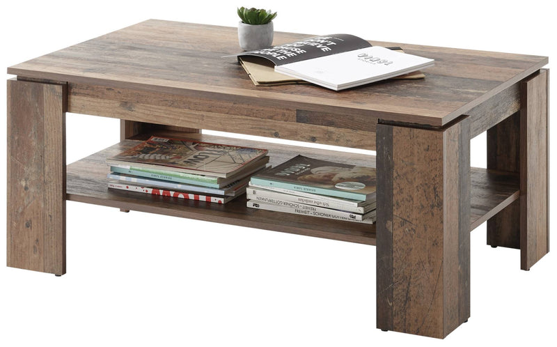 Couchtisch HARRISON 100 x 60 cm mit Schublade in Old Wood Vintage