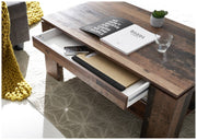 Couchtisch HARRISON 100 x 60 cm mit Schublade in Old Wood Vintage