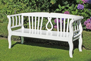 Gartenbank ARCADIA 3-Sitzig aus 100% Eukalyptus white washed
