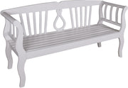 Gartenbank ARCADIA 3-Sitzig aus 100% Eukalyptus white washed