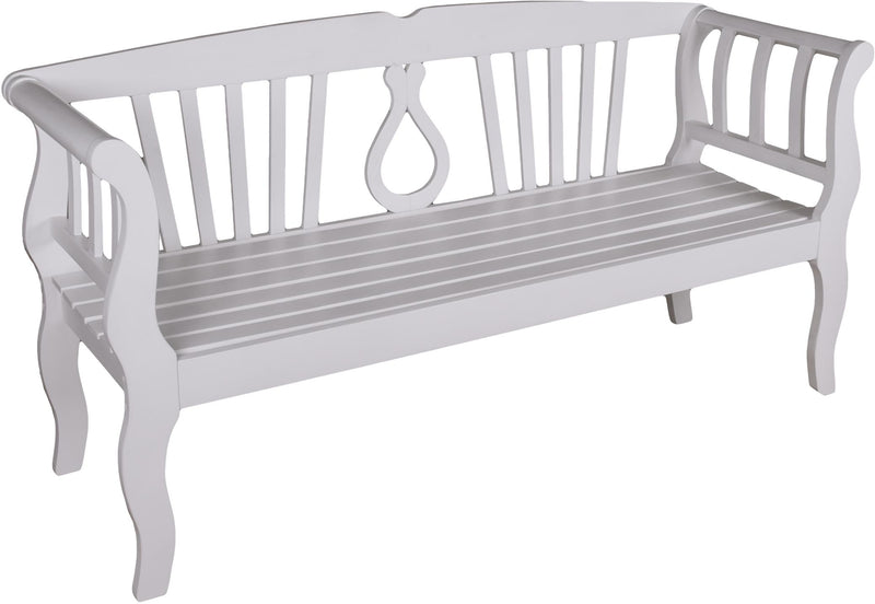 Gartenbank ARCADIA 3-Sitzig aus 100% Eukalyptus white washed
