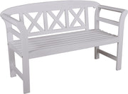 Gartenbank VANCOUVER aus Eukalyptus white washed 2-sitzig