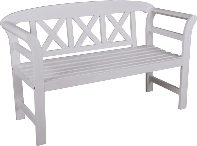 Gartenbank VANCOUVER aus Eukalyptus white washed 2-sitzig