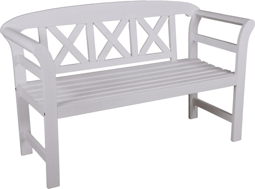 Gartenbank VANCOUVER aus Eukalyptus white washed 2-sitzig