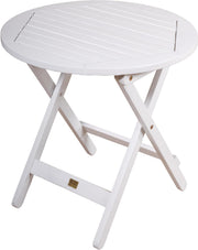 Bestelltisch Gartentisch MESA rund Ø 50 cm white washed aus Eukalyptus