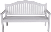 Gartenbank AUSTIN aus Eukalyptus white washed 3-sitzig
