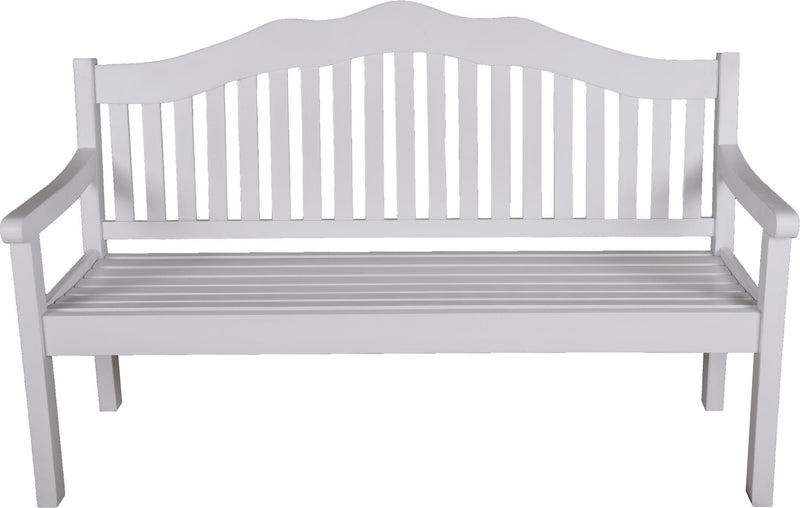 Gartenbank AUSTIN aus Eukalyptus white washed 3-sitzig
