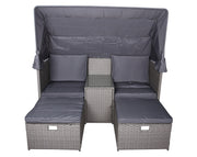 Relax Lounge 4041908123954 SAINT TROPEZ mit Hocker und Sonnendach