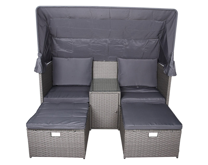 Relax Lounge 4041908123954 SAINT TROPEZ mit Hocker und Sonnendach