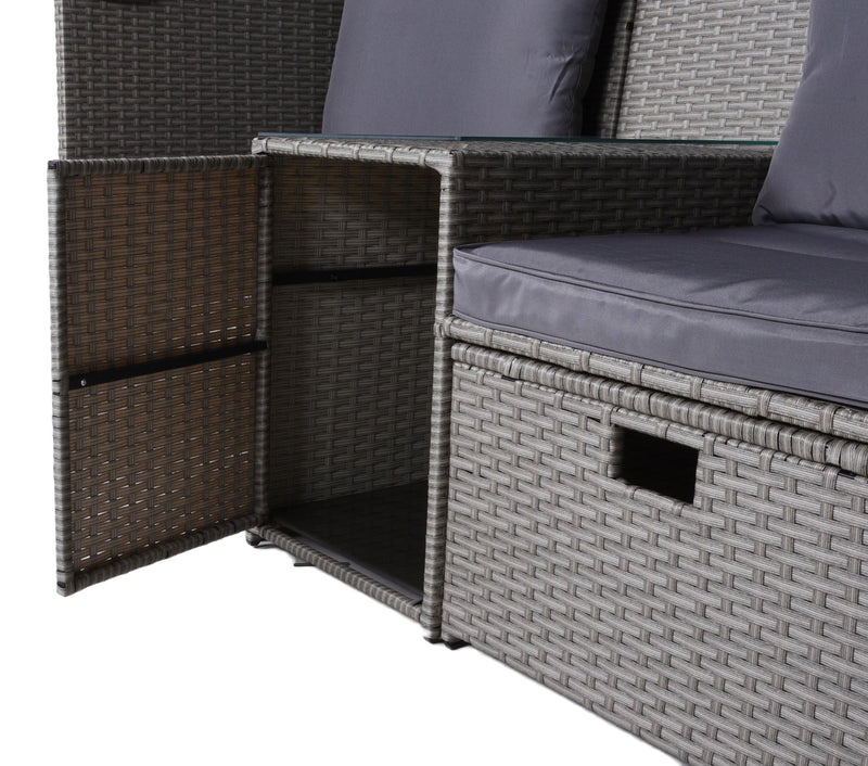 Relax Lounge 4041908123954 SAINT TROPEZ mit Hocker und Sonnendach