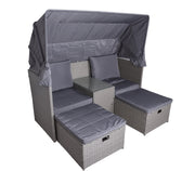 Relax Lounge 4041908123954 SAINT TROPEZ mit Hocker und Sonnendach
