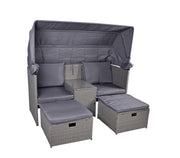 Relax Lounge 4041908123954 SAINT TROPEZ mit Hocker und Sonnendach