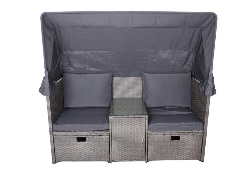 Relax Lounge 4041908123954 SAINT TROPEZ mit Hocker und Sonnendach