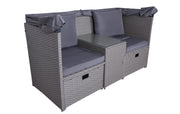 Relax Lounge 4041908123954 SAINT TROPEZ mit Hocker und Sonnendach