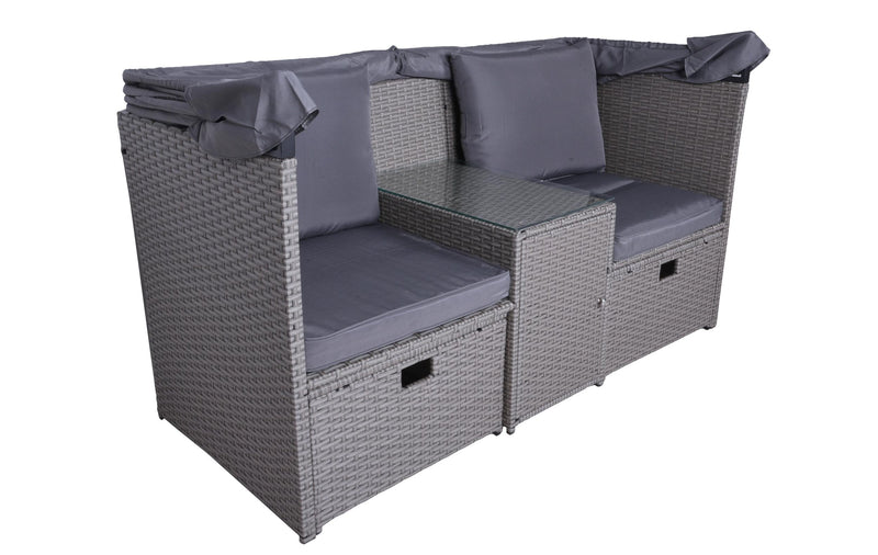 Relax Lounge 4041908123954 SAINT TROPEZ mit Hocker und Sonnendach
