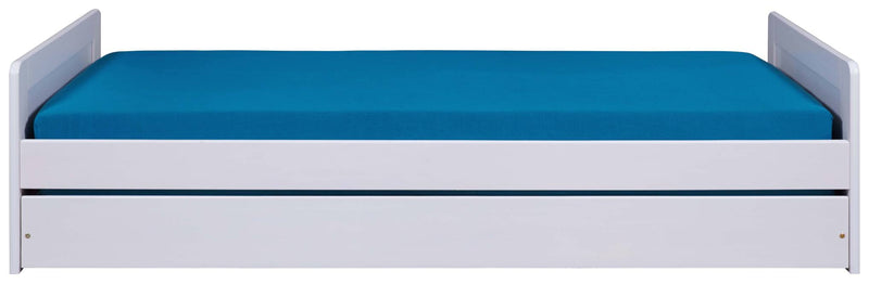 Sofabett SURF 90 x 200 Kiefer massiv weiß Funktionsbett mit Schublade
