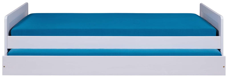 Sofabett SURF 90 x 200 Kiefer massiv weiß Funktionsbett mit Schublade