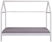 Kinderbett SUN ROAD 90 x 200 weiß Pfostenbett Himmelbett Kiefer massiv