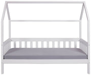 Kinderbett FUNKY HOUSEBED 90 x 200 weiß Himmelbett Kiefer massiv