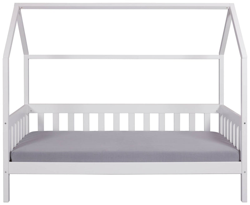 Kinderbett FUNKY HOUSEBED 90 x 200 weiß Himmelbett Kiefer massiv