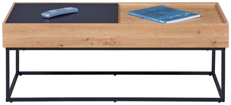 Couchtisch FILORA 110 x 50 cm Metallfüße Optik Artisan Eiche