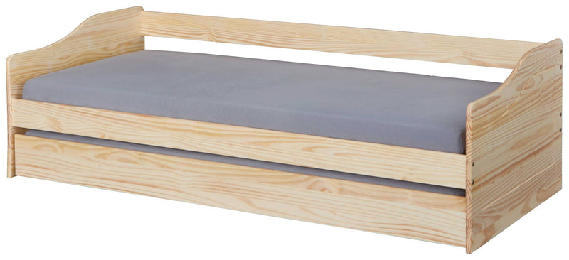 Funktionsbett LEONIE 23 Sofabett mit Schublade Kiefer natur lackiert
