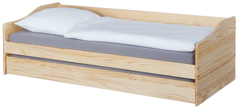 Funktionsbett LEONIE 23 Sofabett mit Schublade Kiefer natur lackiert