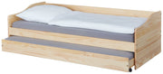 Funktionsbett LEONIE 23 Sofabett mit Schublade Kiefer natur lackiert