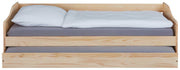 Funktionsbett LEONIE 23 Sofabett mit Schublade Kiefer natur lackiert