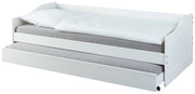 Funktionsbett LEONIE 23 Sofabett Kiefer weiß lackiert mit Schublade