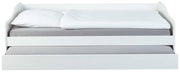 Funktionsbett LEONIE 23 Sofabett Kiefer weiß lackiert mit Schublade