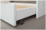 Funktionsbett LEONIE 23 Sofabett Kiefer weiß lackiert mit Schublade