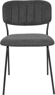 Stuhl Esszimmerstuhl Polsterstuhl JOLIEN BLACK/DARK GREY