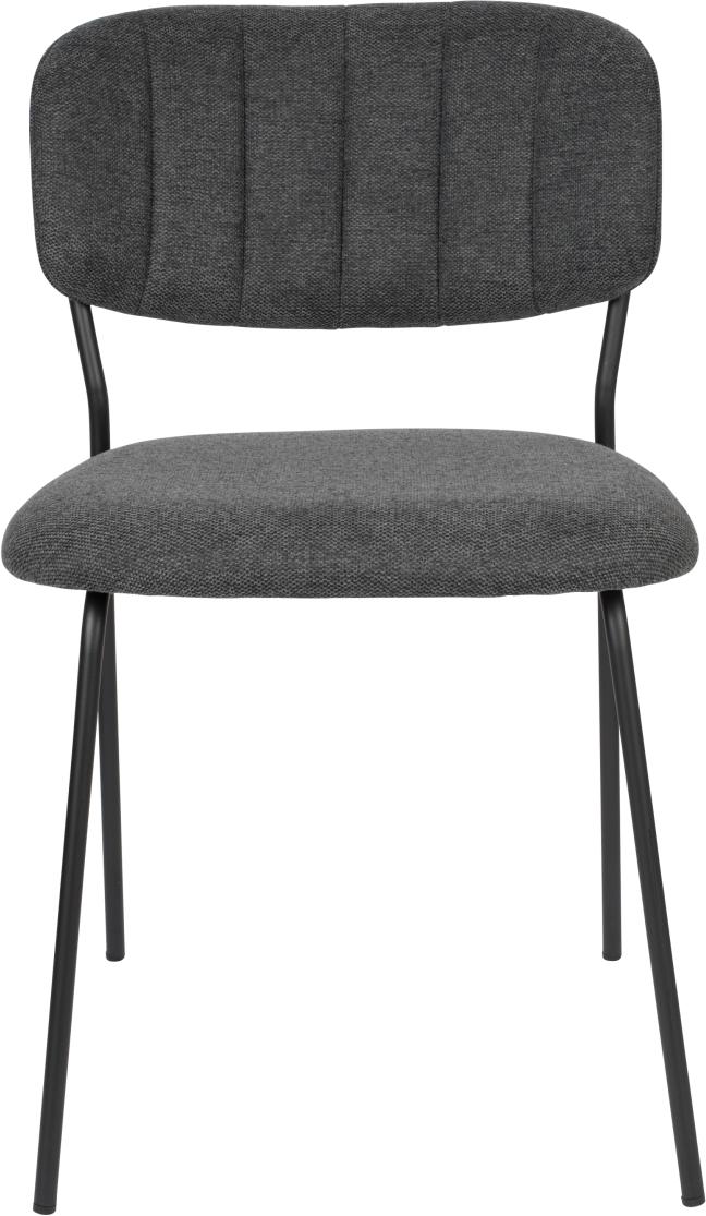 Stuhl Esszimmerstuhl Polsterstuhl JOLIEN BLACK/DARK GREY