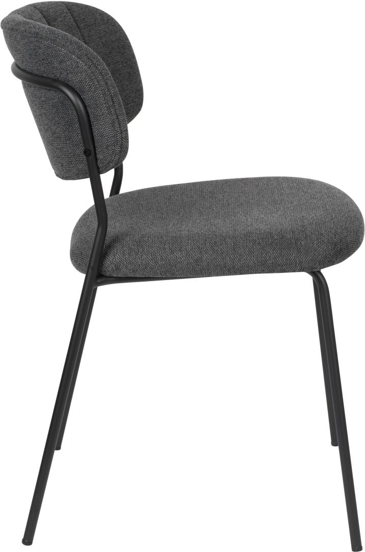 Stuhl Esszimmerstuhl Polsterstuhl JOLIEN BLACK/DARK GREY