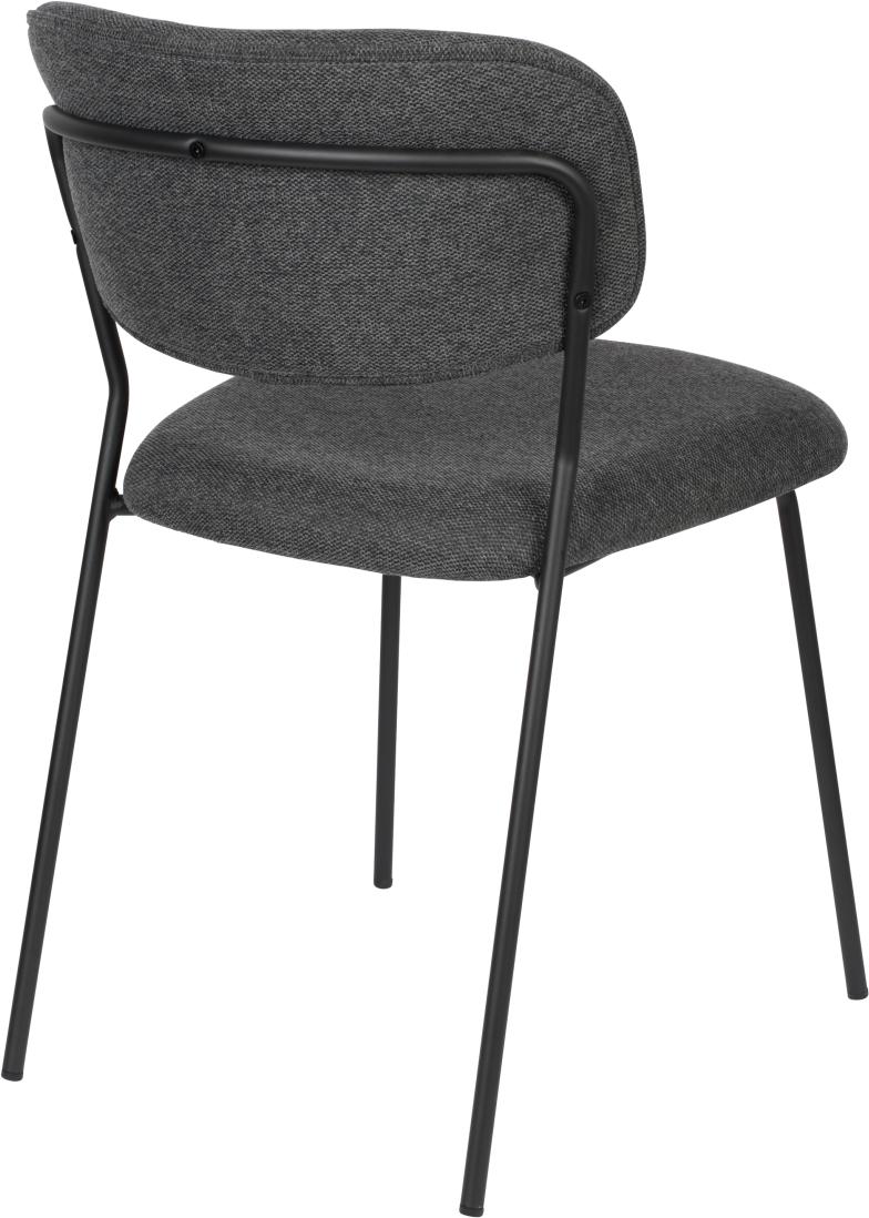 Stuhl Esszimmerstuhl Polsterstuhl JOLIEN BLACK/DARK GREY