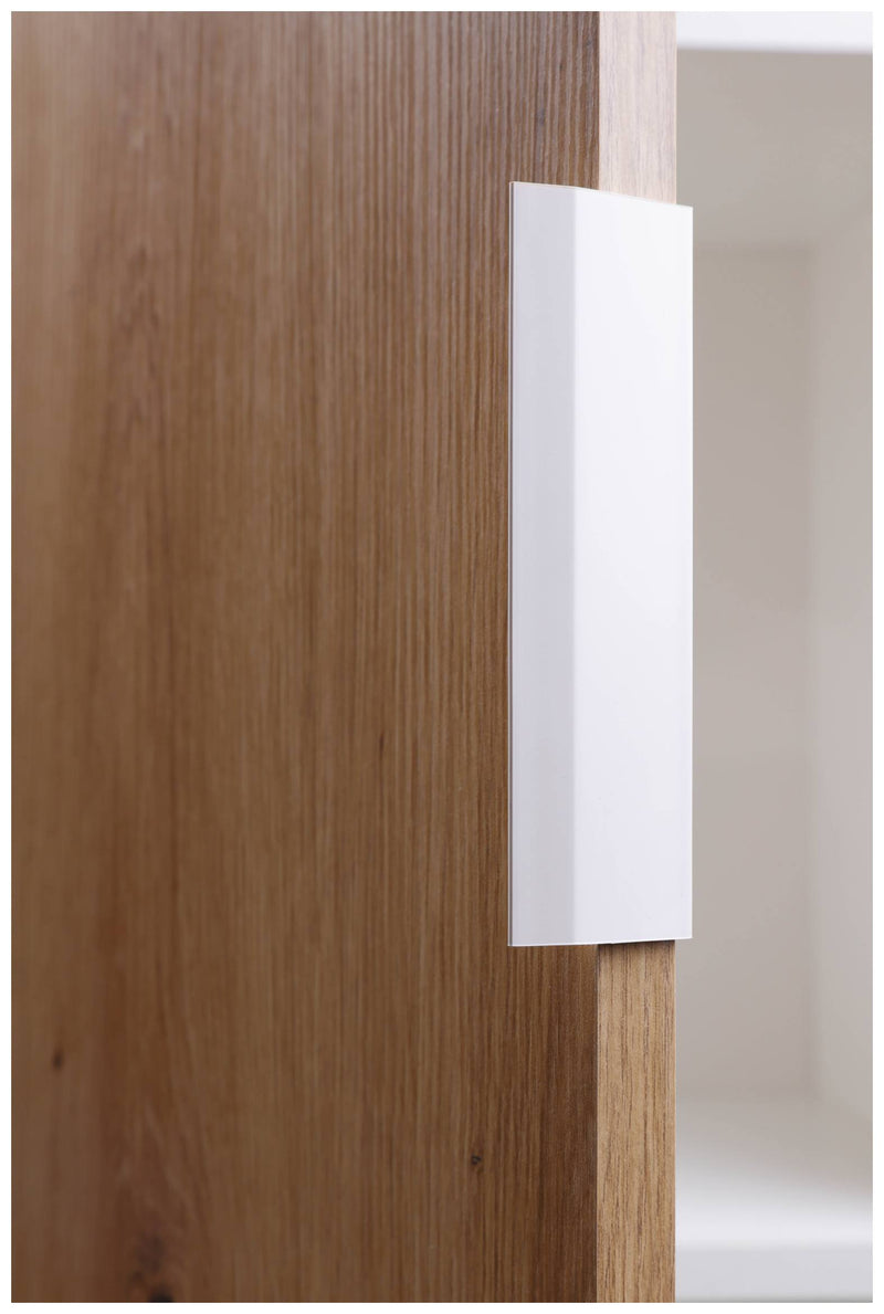Regal Bücherregal PEPETO 2TW mit 2 Türen Optik Weiß / Artisan Eiche