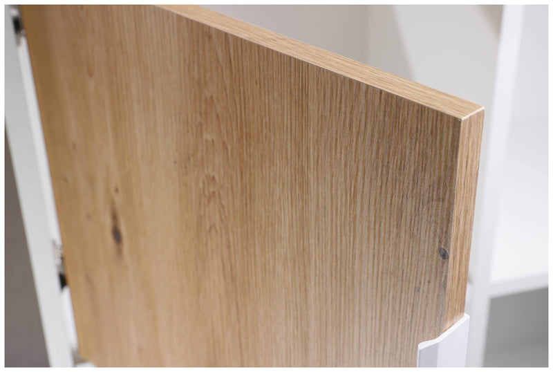 Regal Bücherregal PEPETO 2TW mit 2 Türen Optik Weiß / Artisan Eiche